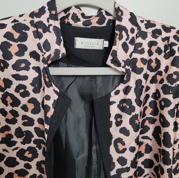 WIDELIA Open Front Leopard Duster Jacket Size L - Picture 4 of 6